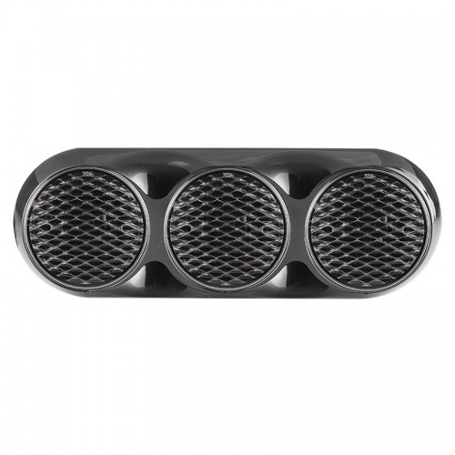 Triple Combination Rear Lamp - Clear Lens - Black Bracket - 12/24V